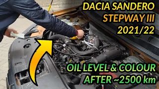 🛢️ Dacia Sandero Stepway III 2021/23 1.0 TCe ECO-G Engine OIL COLOUR and Level | Poziom/kolor oleju