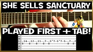 The Cult She Sells Sanctuary Guitar Chords Lesson & Tab Tutorial + Solo