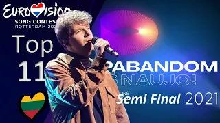 Lithuania – Pabandom iš Naujo 2021(PIN) –Semi Final - Eurovision – National Selection