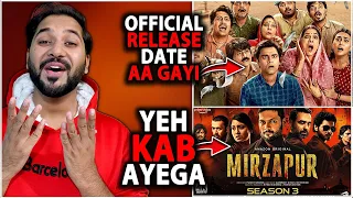 Panchayat Season 3 Official Release Date | Mirzapur Season 3 Update | Mirzapur 3 Release Date