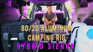 8020 Aluminum Camping Rig for Hybrid Sienna Minivan