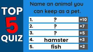 Easy English Quiz | Top Five Answers