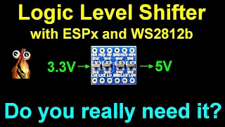 Logic Level Shifter and WS2812b LEDs
