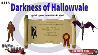 OSRS│How To Complete Darkness of Hallowvale Quest 2021│Urdu & Hindi