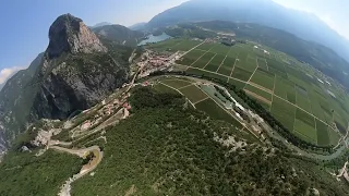 Wingsuit BASE jump at Pilastro