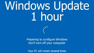 Windows Update Screen 1 hour REAL COUNT in 4K UHD !