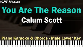 Calum Scott - You Are The Reason Karaoke Lower Key (Tutorial Chord G)