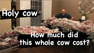 How much for a Whole Cow // Is it worth it // Local Farm Raised Beef #beef #homesteading #localfood