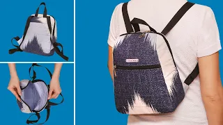 The easiest rectangular backpack - I will teach how to sew one!