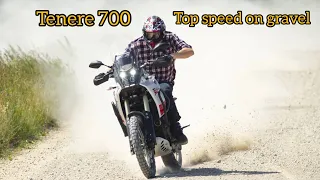 Yamaha Tenere 700 test drive and Top speed on gravel