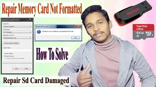 how to repair sd card damaged / how to format sd card / repair memory card not formatted