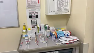 The anaesthesia drug trolley