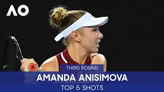 Amanda Anisimova | Top 5 Shots (3R) | Australian Open 2022