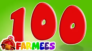 Numeri canzone 1 a 100 | Canzoni per bambini | Filastrocche in italiano | Farmees | Cartoni animati