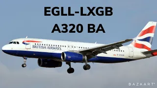 Full flight EGLL-LXGB (London to Gibraltar 🇬🇮 )A320 British airways live| 🔴 Training  server