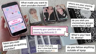 Answering your questions while sleeving my photocards ♡