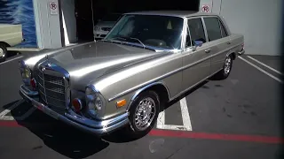 1972 Mercedes 280 SEL V8 conversion test drive at Laguna Classic Cars