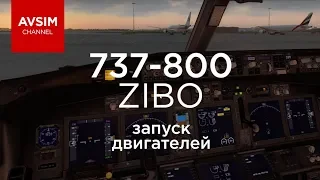 BOEING 737 ZIBO MOD - запуск всех систем и старт двигателей c комментариями (X-PLANE 11)