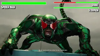 Spider-Man vs. Rhino & Scorpion with healthbars