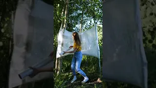 DIY Bushcraft Tent Made From Plastic Bag || #Shorts