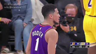 D'Angelo Russell irritates & taunts Devin Booker then hypes up the crowd 😂