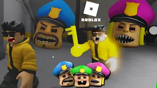 ROBLOX, ESCAPE DAS CABEÇAS GIGANTES DO BARRY, Police Head Family Escape, BARRY GAF PRISON RUN OBBY