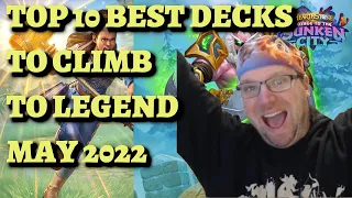 Top 10 BEST Hearthstone Decks to Climb to Legend (Sunken City May 2022)