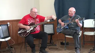 Paul Moseley and Larry Stone at the Home of the Legends Jam Session on5/4/24