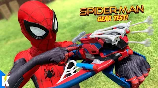 Little Flash competes in Spider-Man Obstacle Course with Web Shooters!