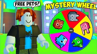 MYSTERY WHEEL CHALLENGE IN ROBLOX PET SIMULATOR X (NOOB to PRO)