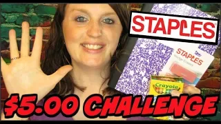 Staples $5.00 Challenge for Back to School Supplies July 18th 2018