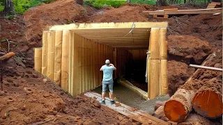 Man Builds Wood Storm Shelter Underground | Start to Finish by @tickcreekranch