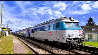 BB 67000 en voyage + Transilien, Fret, Class 66, Euro 4000 TGV TER a St Etienne du Rouvray