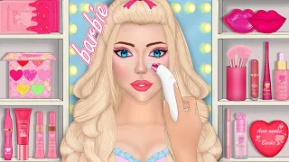 ASMR makeup Barbie girl in the Barbie world with Barbie cosmetics💕💖