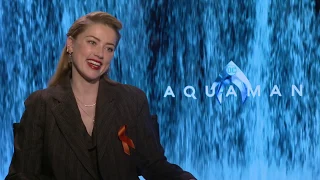 Amber Heard unveils "AquaMan"  Interview