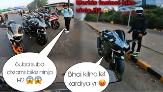 Breakfast ride with Kawasaki ninja h2 | Mumbai to Lonavala | RC390 #h2 #h2r #superbike