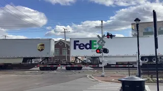 Awesome! Union Pacific Eastbound Intermodal Train At Cross St, Wheaton, IL