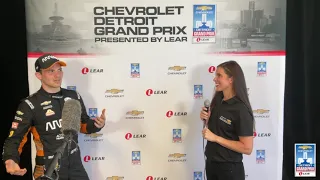#DetroitGP Interview with IndyCar Dual II Winner Pato O'Ward