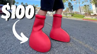 I Bought The $100 Big Red Boots! (Weirder Than Expected)