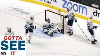 GOTTA SEE IT: Frederik Andersen Makes Brutal Error That Leads To Sharks Goal