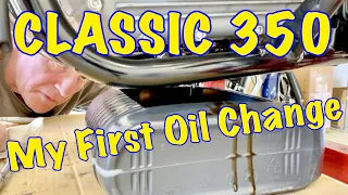 Royal Enfield Classic 350 - My First DIY Oil Change at 5,000 miles