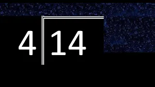 Dividir 14 entre 4 division inexacta con resultado decimal de 2 numeros con procedimiento