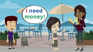 Lisa needs money! | Basic English conversation | Learn English | Like English