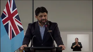 Fijian Attorney-General holds a Press Conference regarding the $360 government assistance