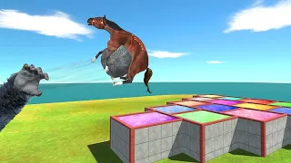 Beast Titan Throw Units in Portals - Animal Revolt Battle Simulator