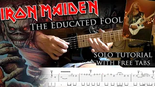 Iron Maiden - The Educated Fool Dave Murray's solo lesson (with tablatures and backing tracks)