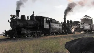 Sunset on the Rio Grande Southern photo charter with RGS 4-6-0 #20 & RGS 2-8-2 #455