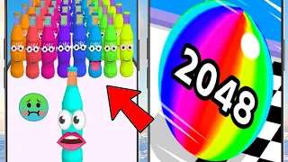 Unique Mobile Gameplay Comparison Which Android,iPhone Games Is Better: Juice Run OR Ball Run 2048?