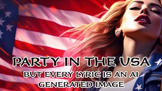 Miley Cyrus - Party In The USA - But Every Lyric Is An AI Generated Image