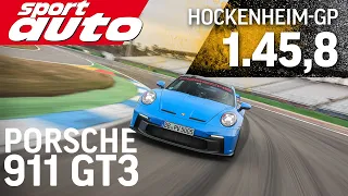 Porsche 911 GT3 (992) faster than Ferrari Pista & McLaren 765LT | Hot Lap Hockenheim-GP | sport auto